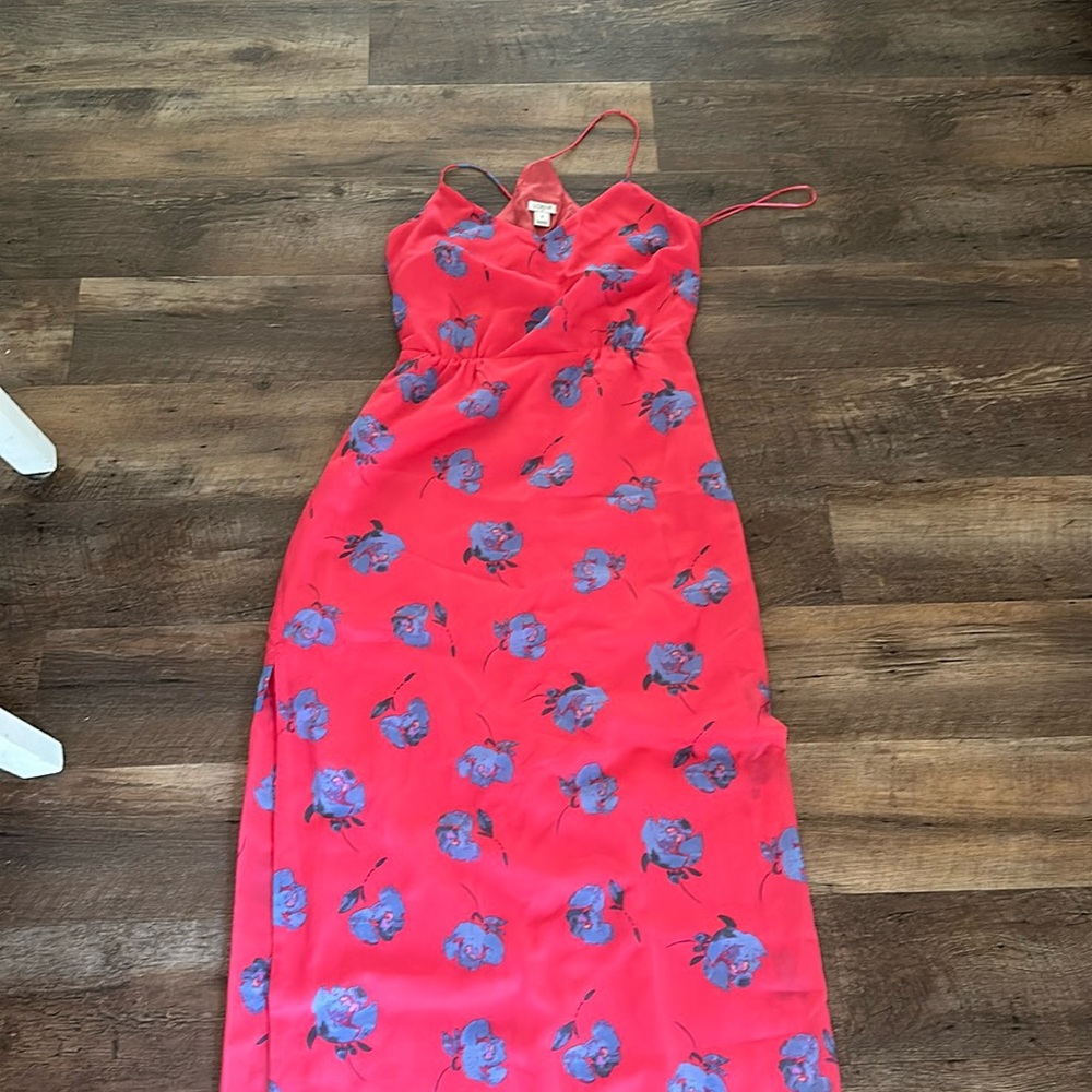 J Crew coral maxi dress